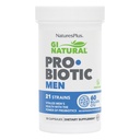 Natures Plus GI Natural Probiotic Men - 30 Capsules - Digestivo &amp; Salud Prostática, Immune Strength - Incluye Saw Palmetto - Gluten Free - 30 Servimientos