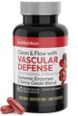 Nattokinase Suplemento Nitric Oxide Capsules Beet Root Extract High Potency Lumbrokinase " Bromelain Systemic Enzymes Nitric Oxide Blend Clean " Flow Vascular Defense 60 Caps 30 Servings