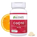 EZ Melts Dissolvable CoQ10 Suplemento 100 mg, sin azúcar, 2 meses de suministro - 1 paquete