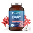 OCEAN ESSENCE Total Bone Support - Alga de base vegetal Suplemento de calcio para apoyar la densidad de huesos " Strength - para hombres " mujeres 35+ - 120 cápsulas de calcio natural - Vitaminas para la salud óptima