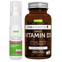 Vitamina Diaria D3 + Super B12-Complex 5000mcg Bundle Vegetariano, 365 2000iu Vitamina D3 Tabletas + Alta Fuerza B12 Cherry Flavor Sublingual Spray, por Igennus