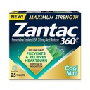 Zantac 360 maximum Strength, Cool Mint, 25 Conde, Heartburn Prevention & Relief, 20mg Tablets