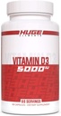 Suplementos enormes Vitamina D3, 5000 UI (125mcg) por servicio, no GMO, libre de gluten, libre de soja - admite sistema inmunológico, salud ósea y mood (60 cápsulas)
