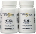 Bio-Tech - D3-50 50.000 UI, 100 Cuentas (Pack of 2)