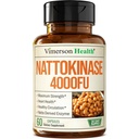 Suplemento de Nattokinase - Suplementos de salud cardíaca con Nattokinase 4000 FU - Max Strength Circulation Suplementos - Enzimas sistémicos para la circulación saludable " Smooth Flow. No GMO Vegan. 60 cápsulas