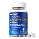 Liposomal Calcio AKG Suplemento 1500mg con Vitamina D3 & K2 Softgels para Hombres Alta AbsorciónCalcium Suplementos con Magnesium Glycinate, Boron, Probióticos & Vitamina C para el Hueso - 120 Píldoras