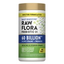 Verdad de la naturaleza Flora cruda Probiótico con prebióticos Silencio 60 Billion CFU Silencio Digestivo diario capsules veganos Silencio Gluten Suplemento gratis para hombres y mujeres