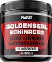 Cápsula de raíz de Goldenseal con Echinacea, Panax Ginseng Root, Immune Support Complex as Elderberry, Ajo Bulb - 60 Cápsulas - Salud Digestiva, Balance Corporal &amp; Más - Goldenseal Root Powder