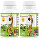 Calcio Verem para niños con vitamina D3 (VIT d), Magnesio, Suplemento Zinc, Vitamina C, L-lysine Multivitamínico para niños Huesos fuertes, inmunidad, crecimiento y desarrollo- 120 Tabletas (Pack of 4)