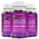 Calcio Magnesio Zinc Gummies with High Absorption Magnesium Glycinate 200mg, Potassium -Plant Calcium Supplement w/ D3 &amp; Sea Moss for Bone, Muscles, Calm Mood & Sleep Support- Kids & adults (3 Pack)