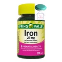 Spring Valley Iron as Ferrous Sulfate Tablets Suplemento dietético, 27 mg, 250 Cuenta + 1 Mini Pill Container (Color Varies)