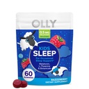 OLLY Kids Sleep Gummy, 0.5mg Melatonin, L Theanine, Chamomile, y Lemon Balm, Childrens Chewable Supplement, Occasional Sleep Support, Raspberry - 60 Count