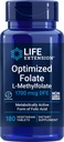 Ampliación de vida Folate optimizado (L-Methylfolate) 1700 mcg DFE, 180 Veg Tablets