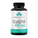 Luma Nutrition CoQ10 400mg Softgels - Coenzima de alta absorción Q10 - Co Q-10 200mg / 400mg Por Serving - Heart Health - 60 Liquid Softgels