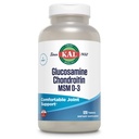 KAL Glucosamine Chondroitin MSM D-3, Joint Support Supplement, 1,500 mg de Glucosamine Sulfate, 1,200 mg de Condroitina Sulfato, 1.000 mg de MSM, Plus Vitamina D3 &amp; Vitamina C, 40 Serviciones, 120 Tabletas