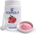 Vitamina Natural C ← Acerola Cherry Naturalmente Crecido Polvo 1 Lb (16 Oz - 453 Grams) - Origin Nobel Premio Immune System Booster, No GMO Whole Food Vitamin C Suplemento