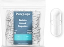 PureCapsUSA - Empty Gelatin Pill Capsules Tamaño 0 vírgenes 100 Únete a las píldoras para evitar la muerte sin censura previa SLS, Gluten, Preservative Free
