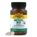 Country Life Methyl B-12 3000 mcg Lozenges, Vegan, Methylcobalamin for Energy y, Fácilmente Absorbed, B12 Vitamina, apoya los niveles de energía, resistencia y metabolismo, 50 Cuenta