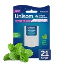Unisom Simple Slumbers Regresar-A-Sleep Dissolving Strips 21-Count, Melatonin 3mg, Cool Mint