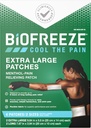 Biofreeze Overnight XL Pain Relief Patches, Arthritis Dolor Alivio de Dolor, Mango de Alivio de Dolor de Dolor, Sore Muscle Relief, Neck Pain Relief, FSA Eligible, 4 Biofreeze Menthol Patches