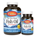 Carlson - El aceite de pescado muy fino, 700 mg Omega-3, noruego, Fuente sostenible, Lemon, 150 Conde