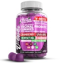 Nutracéuticos limpios Probióticos vaginales para mujeres Gummies con arándano, Uva Ursi, Horsetail, D-Mannose, Prebióticos & Enzymes Digestivos, Vaginal Health Supplement for pH Balance Flora Odor VBiotic