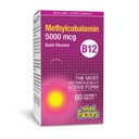 Factores naturales, Vitamina B12 Methylcobalamin 5000 mcg, Apoyo Chewable para la Energía y la Salud Inmune, Vegetariano, 60 comprimidos (60 porciones)