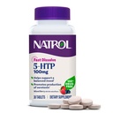 Natrol 5-HTP 100 mg, Fast Dissolve Supplement, Supports a Balanced Mood, Serotonin Production and General Well-Being, 30 Mixed Berry Tablets, Hasta 30 Day Supply
