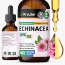 BIO KRAUTER Echinacea Tincture - Soporte Natural Immune - Echinacea Suplemento - Vegan, Alcohol &amp; Sugar Free Drops - 2 Fl.Oz.