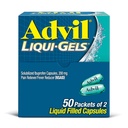 Alimentador de Dolor y Reductor de Dolor Advil Liqui-Gels, Medicamento de Dolor para Adultos con Ibuprofeno 200 mg para Dolor de Cabeza, Dolor de Dolor Menstrual y Alivio de Dolor Conjunto - 50x2 Líquido