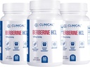 Efectos clínicos Berberine HCL - Pure Berberine 1200mg - Liver Support - Vegan Supplement - 3 Pack - Made in The USA