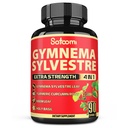 Satoomi Pure Gymnema Sylvestre Capsules Extract - 90 cápsulas para 3 meses - Combinado con Neem Leaf, Holy Basil & Turmeric Curcumin Root