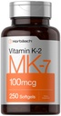 Horbäach Vitamina K2 MK7 100mcg TEN 250 Softgels TENIDO Non-GMO, Gluten Free Supplement