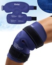Forias 14.4" Paquete de Hielo para Alivio de Dolor de rodillas, Wrap de Hielo de gel reutilizable para lesiones, Cirugía de sustitución de rodillas, hinchazón, artritis, Meniscus Tear y ACL, Azul