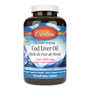 Carlson - Cod Liver Oil Gems, 460 mg Omega-3 + Vitaminas A &amp; D3, Wild-Caught Norwegian Arctic Cod-Liver Oil, Sustentablemente Fuented Nordic Fish Oil Capsules, Lemon, 150 Soft Gels