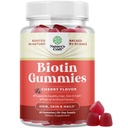 Natural Biotina Gummies for Hair Growth - Biotin Vitamins Hair Skin and Nails Gummies for Women and Men - Growth Vitamins Women with Pantothenic Acid