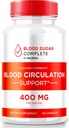 Capturas completas de azúcar en sangre - Optimizador de soporte de sangre natural - Incluye vitamina C, pólvora de canela, Prickly Pear Extracto " pólvora de raíz tormérica (60 cápsulas)