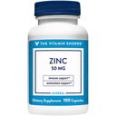 La Vitamina Shoppe Zinc 50MG - Soporte Inmunitario, Salud de la piel y protección antioxidante, Mineral esencial (100 cápsulas)