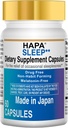 HAPA Japón Melatonina Suplemento gratuito de Ayuda para el sueño,Phosphatidylserine, Coenzyme Q10, Adultos,60 cápsulas, 30 días de suministro