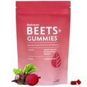 Beets+ Gummies - Pólvora de remolacha Premium, Extracto de semillas de uva y vitamina C - Soporta la presión sanguínea saludable y la salud cardíaca - Bajo óxido nitrico de azúcar y circulo Suplemento - 50 Gummies