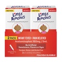 Remedios Pequeños Fiebre infantil &amp; Dolor, Sabor de Berry natural, 2 Fl Oz (Pack of 2)