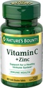 Bounty Vitamina C + Zinc, Suplemento de vitaminas, soporta la salud inmune, 60 mg, 60 tabletas