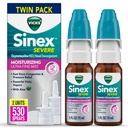 Vicks Sinex Severe Nasal Spray, Moisturizing Ultra Fine Mist with Aloe, Decongestant Medicine, Relief from Stuffy Nose Debido a frío o alergia, Nasal Congestion & Sinus Pressure Relief, 265 Sprays x 2