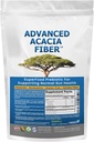 Advanced Acacia Fiber Powder Bundle 2.5 Ibs (40oz) Soluble Fiber Leaky Gut Reparación Polvo + Uso Orgánico Sodium Bicarbonato Alkaline Suplemento para Alkalinidad 1LB