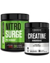 Fábrica de Jacked NITROSURGE Pre Workout Suplemento (Cherry Limeade) Creatine Monohydrate Powder (150g) para el crecimiento muscular, mayor fuerza, energía mejorada