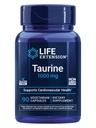 Extensión de la vida Taurina, Suplemento Aminoácido Puro Taurino, Salud cardíaca, hígado y cerebro, longevidad, músculo y ejercicio, dosis de 1000 mg, No GMO, Libre de gluten, Vegetariano, 90 cápsulas vegetarianas