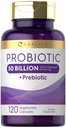 Probióticos de Carlyle con Prebióticos TEN 120 cápsulas ANTE 50 organizadores activos de billón Silencio No GMO &amp; Gluten Suplemento gratuito