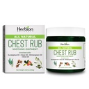 HERBION Naturals Chest Rub - Ungüento calmante con vapores calmantes para adultos &amp; niños 2+ - Alivia la tos, frío, nasal " Chest Congestion – Reduce el músculo " Aches conjuntos (3.53 Oz (Pack of 1)