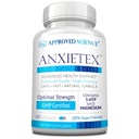 Anxietex científico aprobado - Calma y Relajación - L-Theanine y Magnesium - 60 cápsulas - Vegan Friendly - 3 meses de suministro