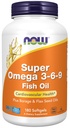 AHORA Suplementos de alimentos, Super Omega 3-6-9 1200 mg con una mezcla de aceites de semillas de pescado, borrado y lino, 180 Softgels